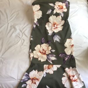 Olive green summer dress